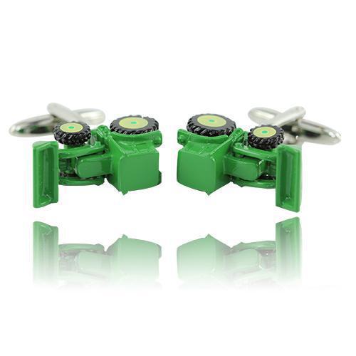 Green Front Load Lifter Cufflinks-Cufflinks-TheCuffShop-C01168-TheCuffShop.com.au