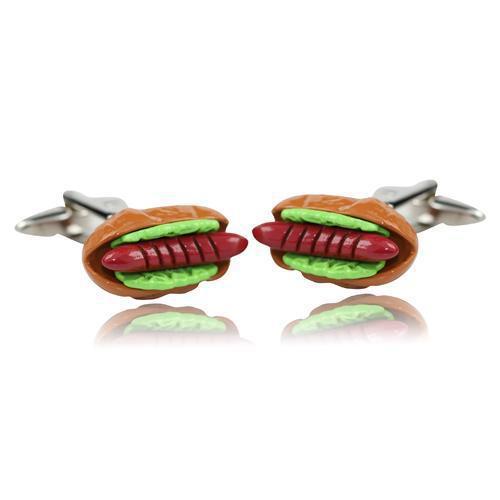 Hot Dog Cufflinks-Cufflinks-TheCuffShop-C00929-TheCuffShop.com.au