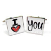 Love 2 Cufflinks-Cufflinks-TheCuffShop-C00316-TheCuffShop.com.au