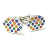 Mutli Colour Oval Cufflinks-Cufflinks-TheCuffShop-C00738-TheCuffShop.com.au