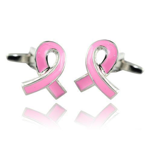 Pink Breast Cancer Awareness Cufflinks-Cufflinks-TheCuffShop-C00979-TheCuffShop.com.au