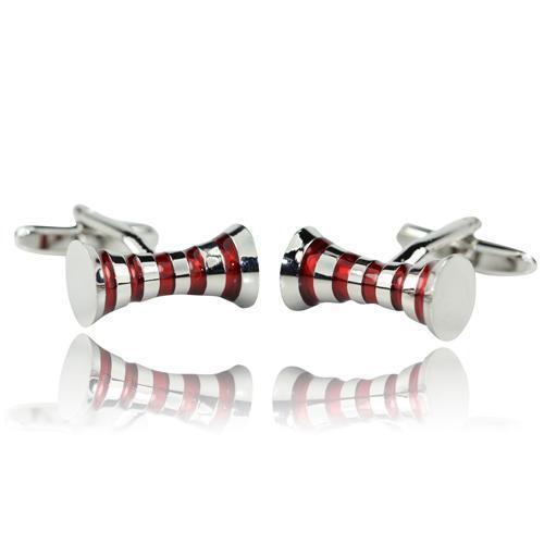 Red Banded Cufflinks-Cufflinks-TheCuffShop-C00773-TheCuffShop.com.au