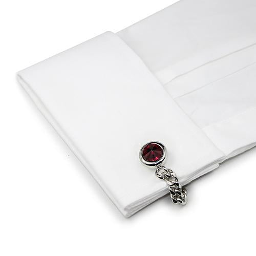Red Gem Chain Cufflinks