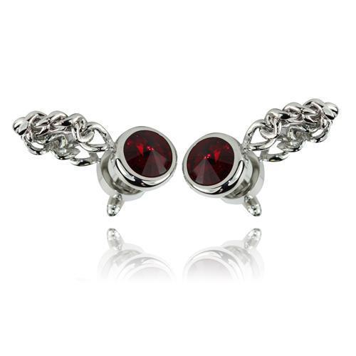 Red Gem Chain Cufflinks-Cufflinks-TheCuffShop-C00387-TheCuffShop.com.au