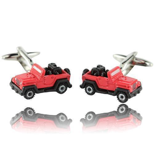 Red Jeep Cufflinks-Cufflinks-TheCuffShop-C01119-TheCuffShop.com.au