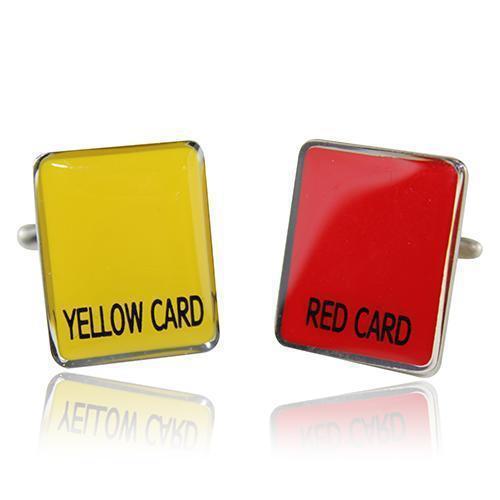 Red N Yellow Cards Cufflinks-Cufflinks-TheCuffShop-C00672-TheCuffShop.com.au