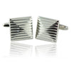 Silver Lined Cufflinks-Cufflinks-TheCuffShop-C01473-TheCuffShop.com.au
