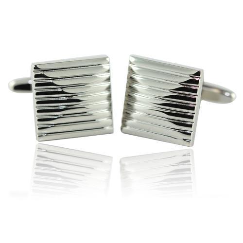 Silver Lined Cufflinks-Cufflinks-TheCuffShop-C01473-TheCuffShop.com.au