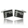 White Metro Stripe Cufflinks-Cufflinks-TheCuffShop-C00366-TheCuffShop.com.au